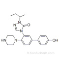 3H-1,2,4-Triazol-3-one, 2,4-dihydro-4- [4- [4- (4-hydroxyphényl) -1-pipérazinyl] phényl] -2- (2-méthylpropyl) - CAS 89848-21-5